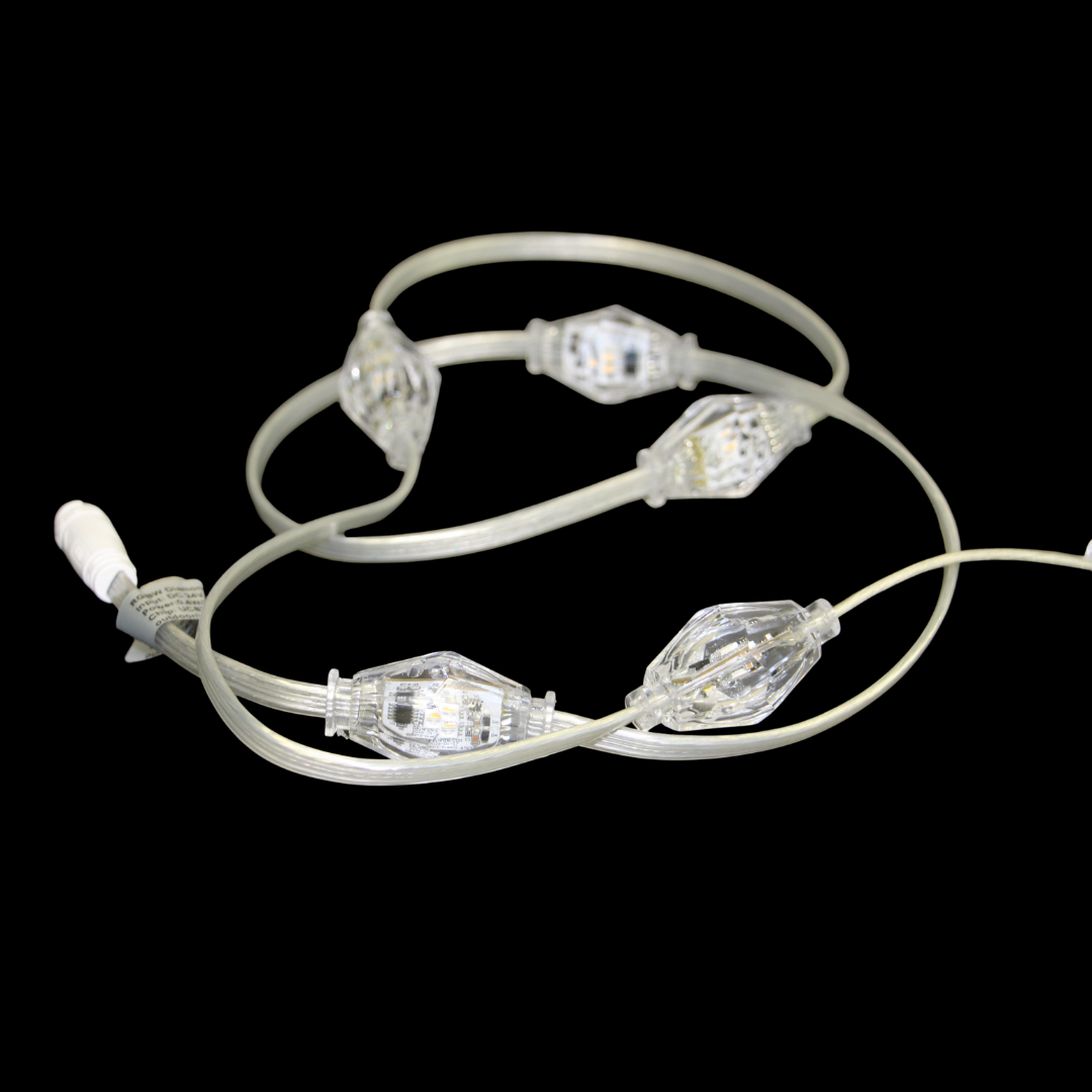 RGB+ Diamond LED Light - 360° Beam IP66 Waterproof Diamond Shape Outdoor String Lights