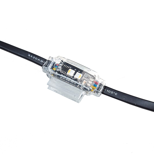 IP66 rated pebble nodes close-up details