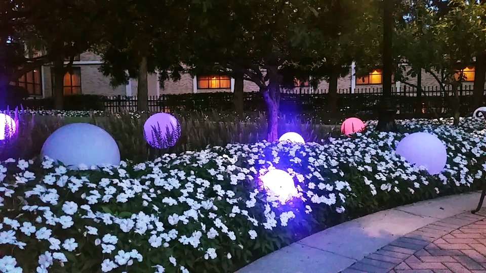 Professional spherical lighting architectural application