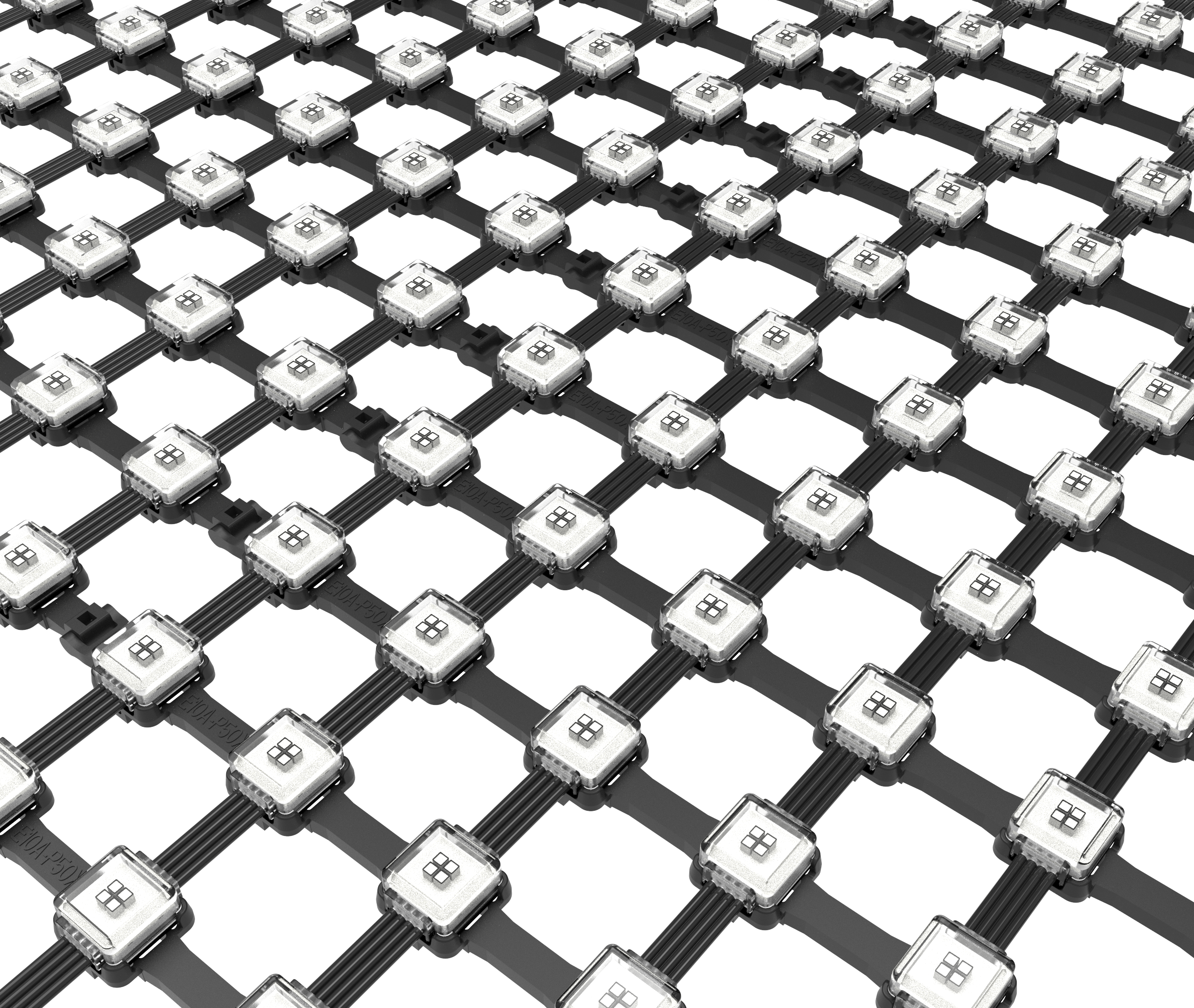Flexible mesh screen curved surface application