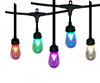 Durable 48 FT Outdoor Flexible LED Light String Hanging Sockets Waterproof Belt Clip Patio Lights