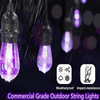 Durable 48 FT Outdoor Flexible LED Light String Hanging Sockets Waterproof Belt Clip Patio Lights