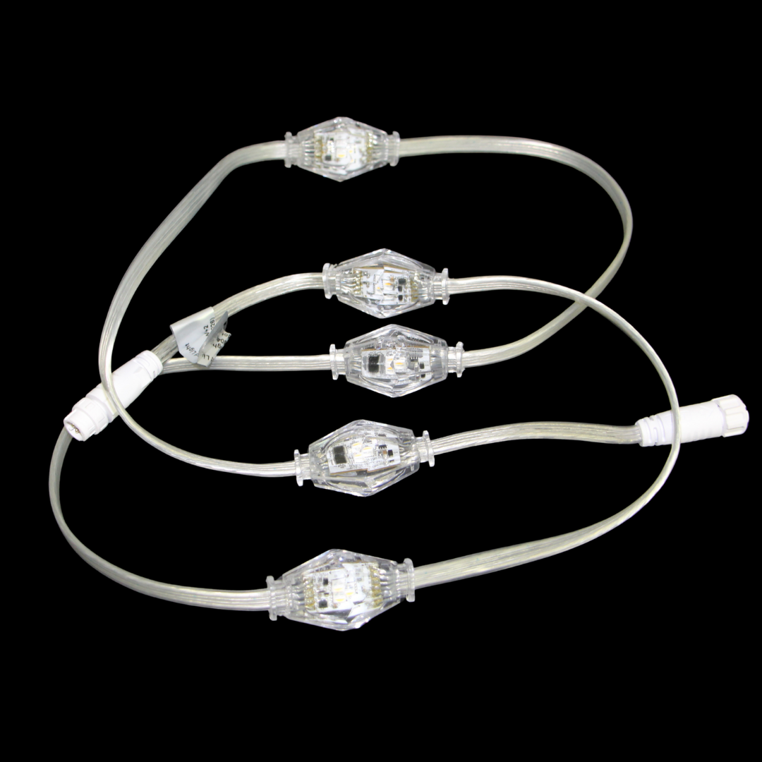 RGB+ Diamond LED Light - 360° Beam IP66 Waterproof Diamond Shape Outdoor String Lights