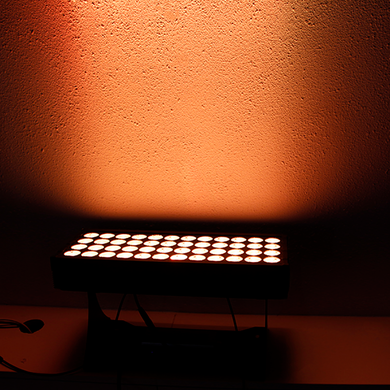 Outdoor event lighting with 200W floodlights operating in RGB color mode