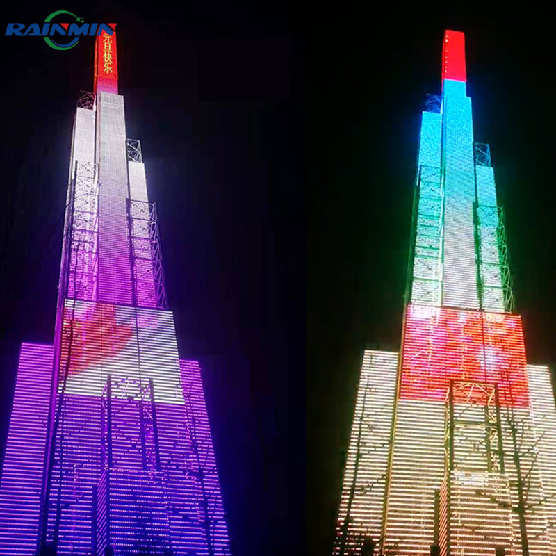 Architectural lighting project using D42 LED pixels for contour lighting effect