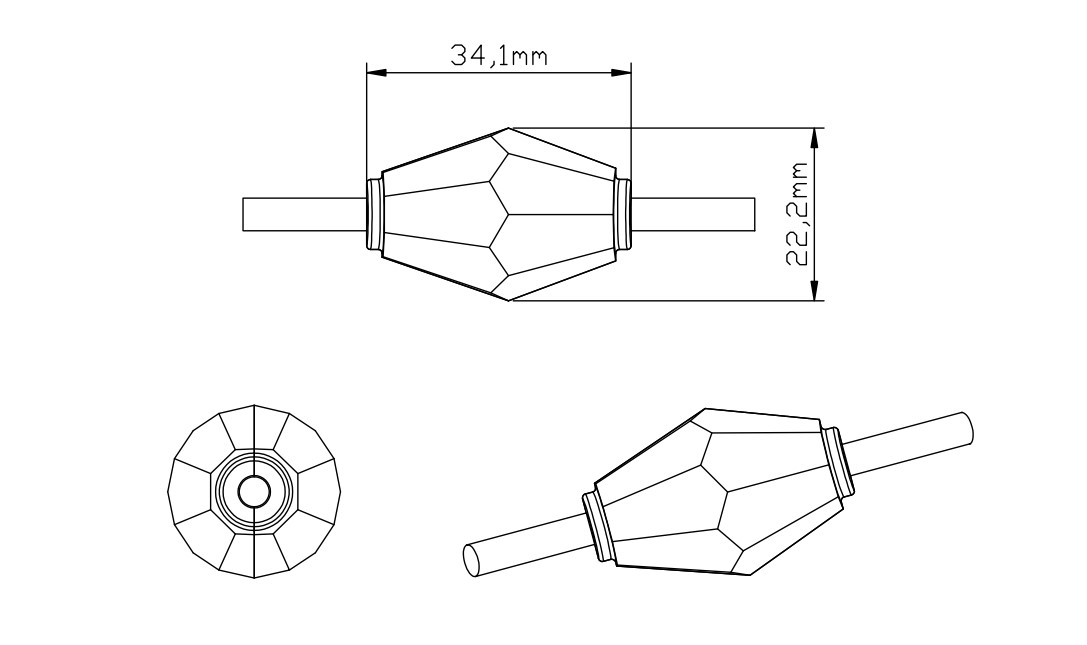 Waterproof outdoor diamond LED light with polycarbonate housing