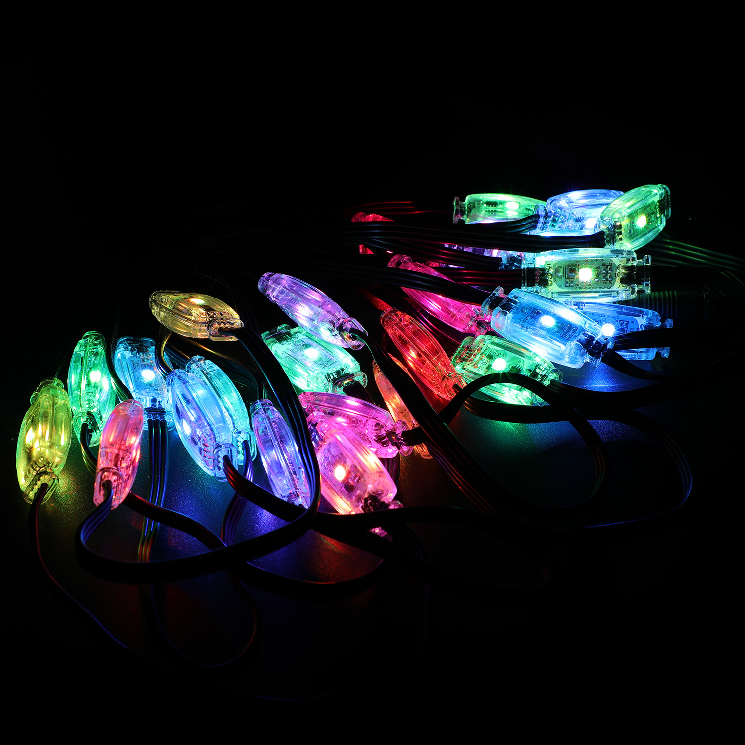 Low Voltage Pebble Lights in Garden Setting