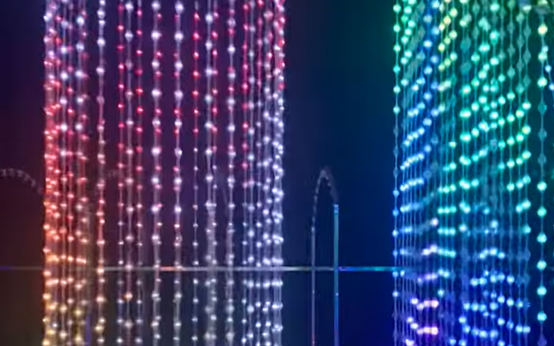 Composed of Rainmin's strip lights, the lighting effect is achieved after programming